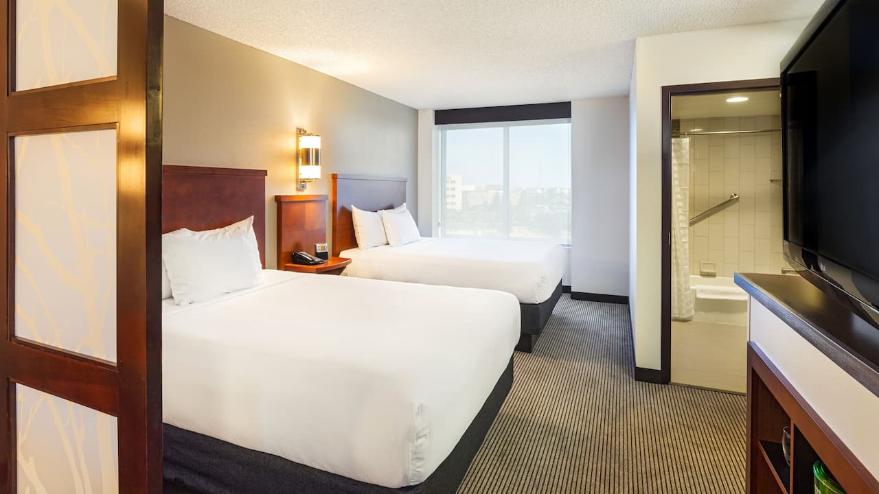 Room with two queen beds at Hyatt Place Sacramento Roseville