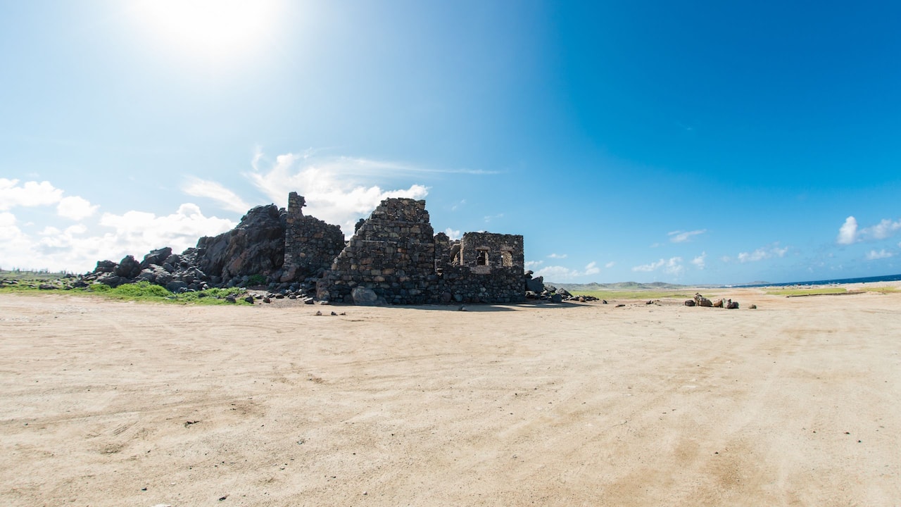 Bushiribana Gold Mill Ruins in Arikok National Park near hotel