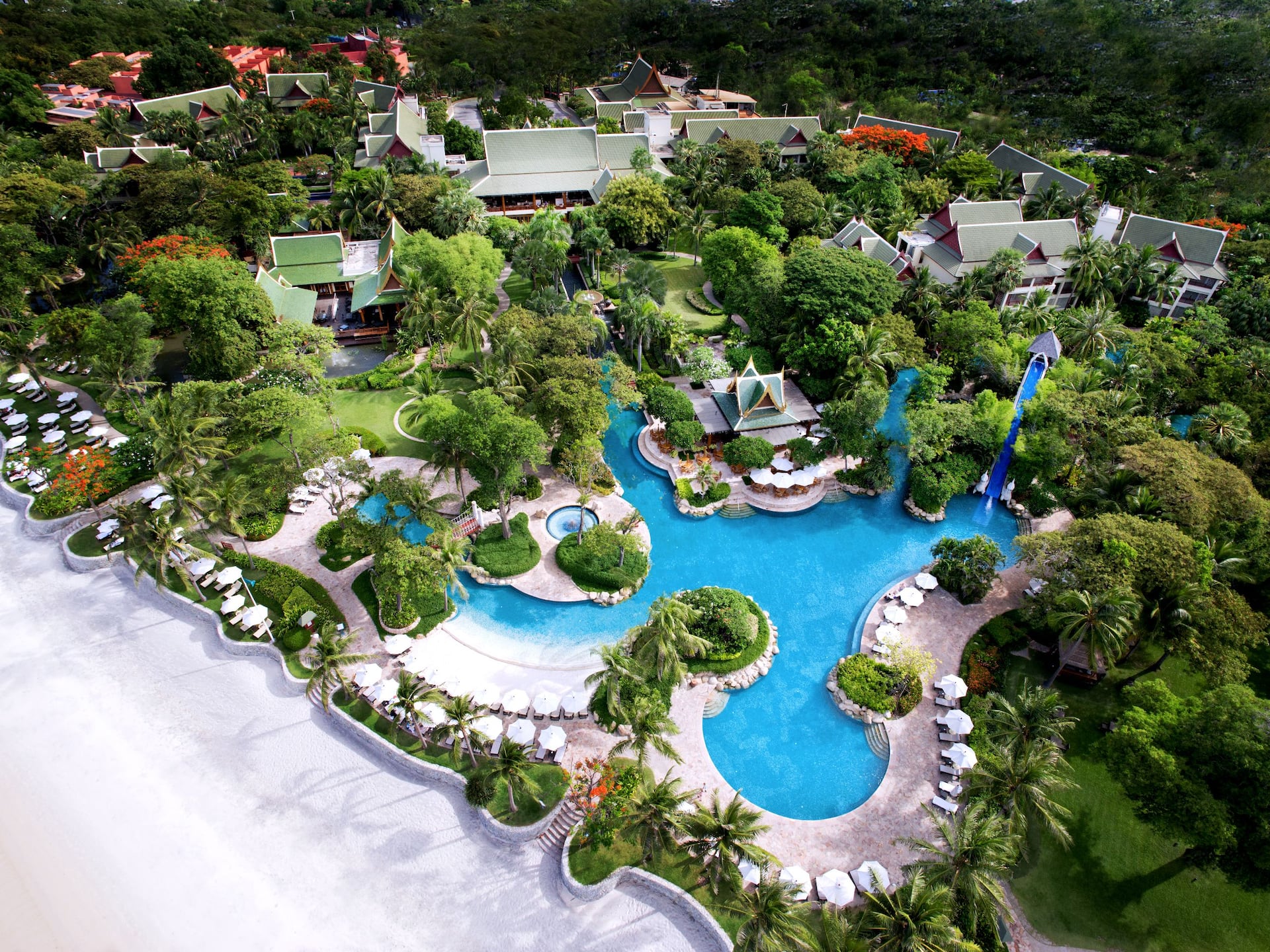 Hyatt Regency Hua Hin Aerial View of Pools