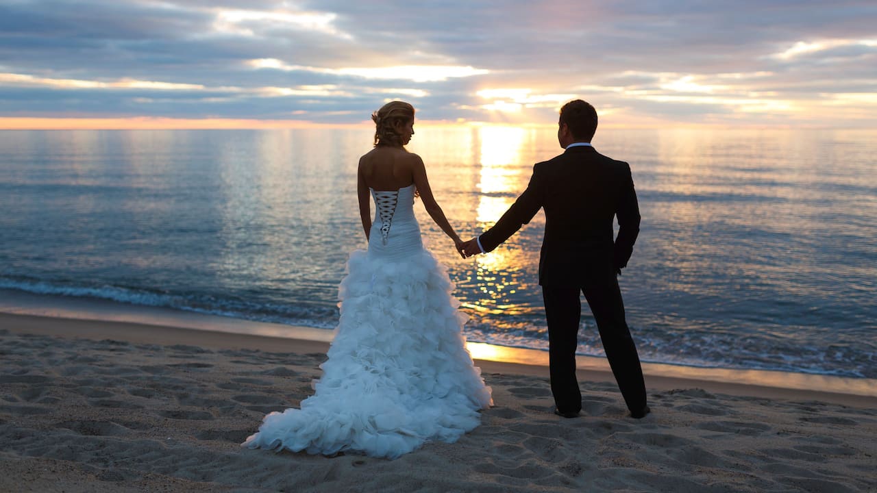 Sunset Couple on Beach