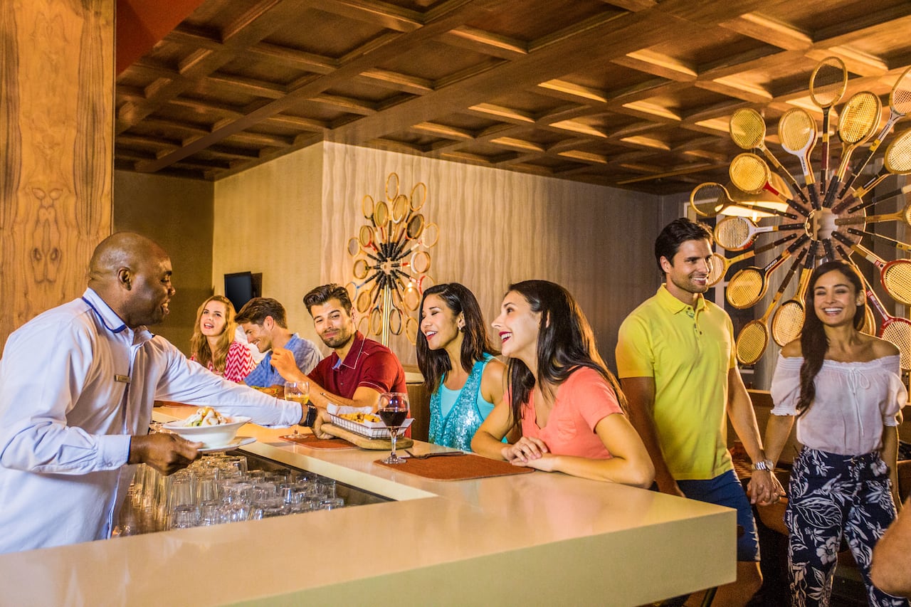 Family eating at restaurant 