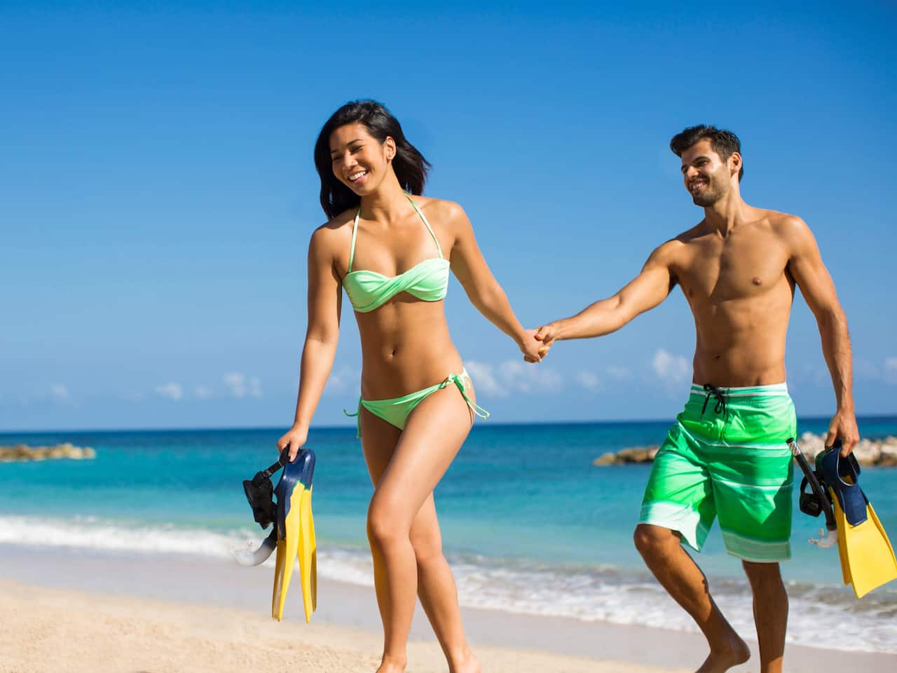 Couple Going Snorkeling