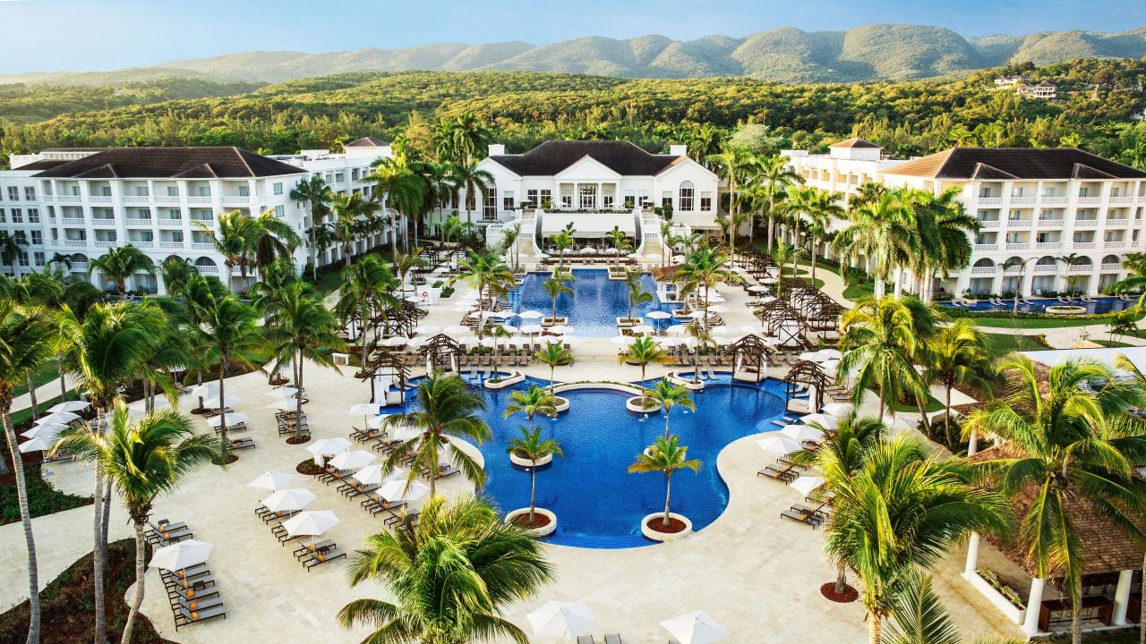 The Hyatt Zilara Rose Hall has beautiful grounds surrounding two main pools. Photo by Hyatt.