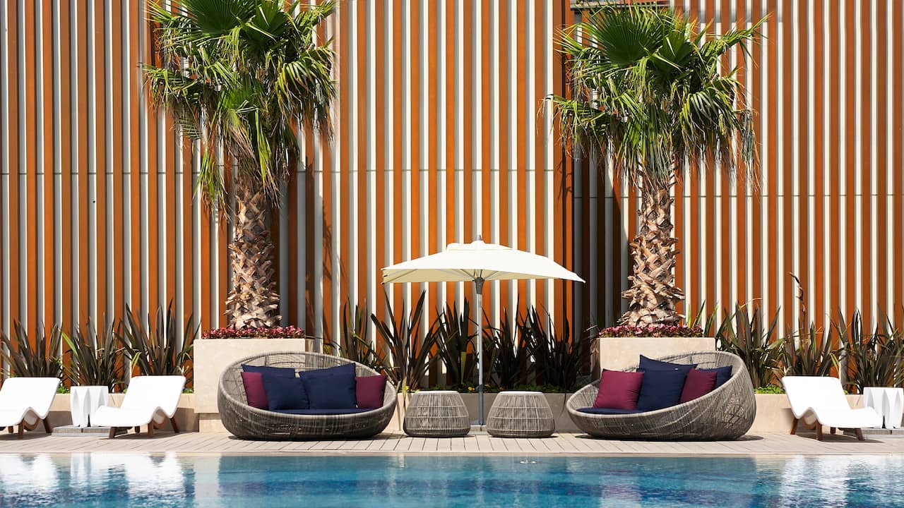 Pool Wicker Sofa