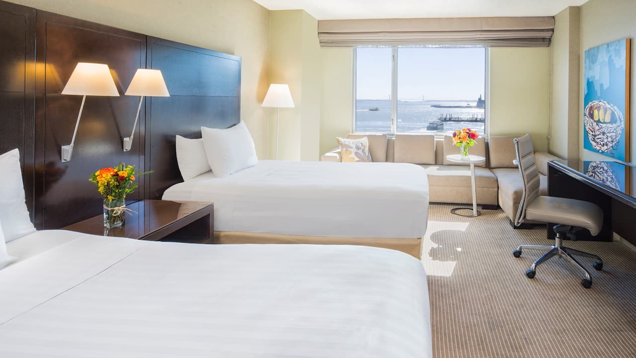 Double room with Hudson River view at Hyatt Regency Jersey City