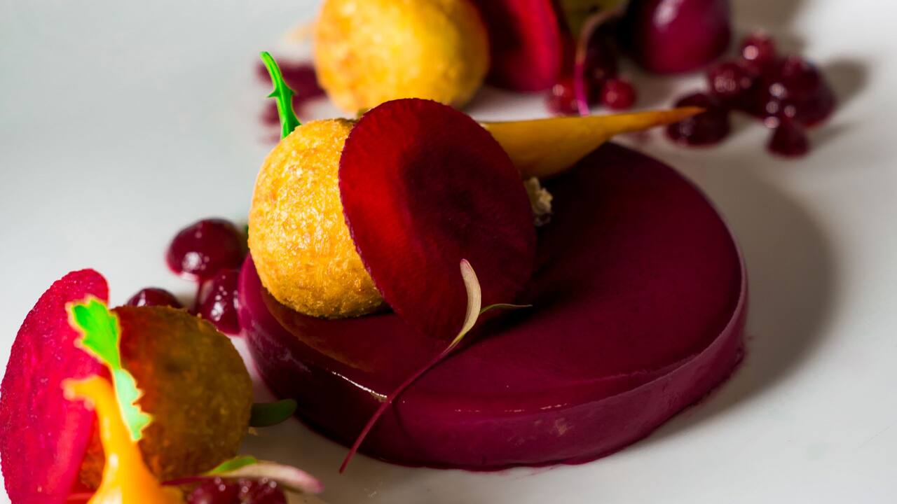 Beet salad at a downtown Vancouver hotel