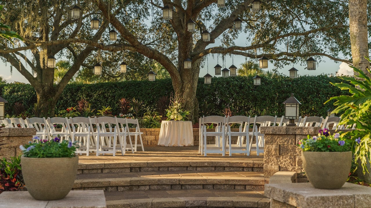 Outdoor Ceremony, The Hyatt Regency Grand Cypress Wedding of Chloe and  Mark - Orlando Wedding Planners