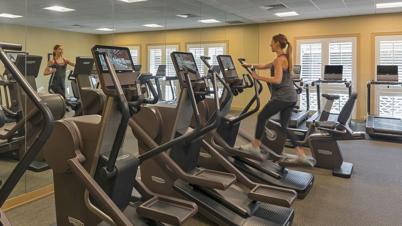 Fitness center at a Bonita Springs resort