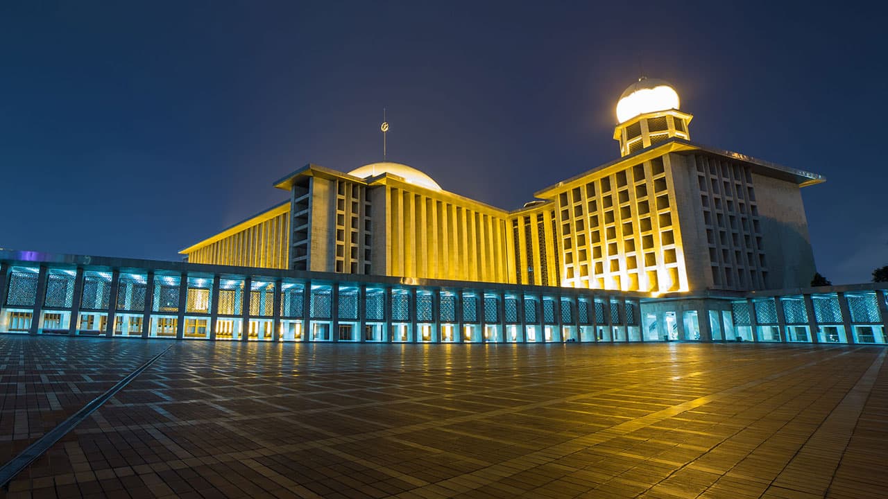Istiqlal Mosque in Jakarta, Indonesia (largest mosque in Southeast Asia)