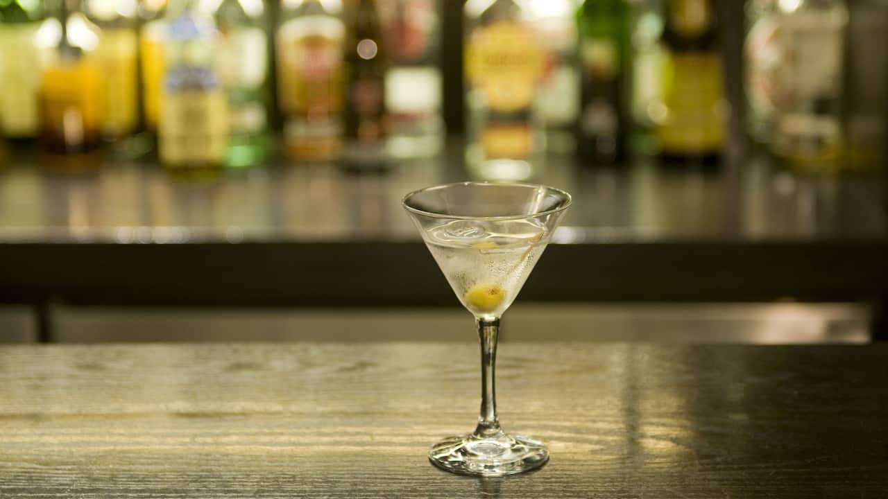 Martini Drink menu burgundy bar Grand Hyatt Jakarta