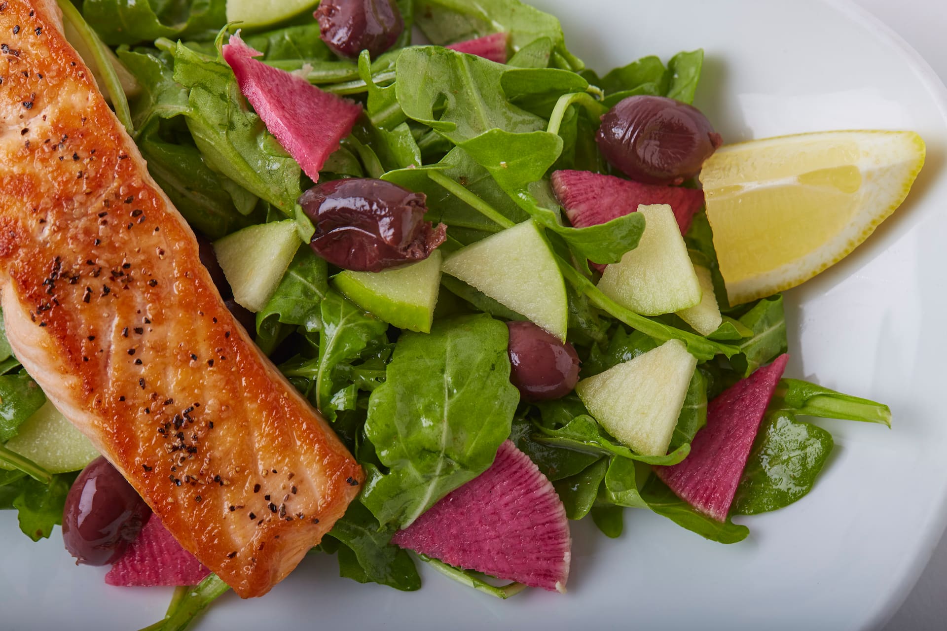 Hyatt Regency Milwaukee Bistro Salmon Apple Radish Salad