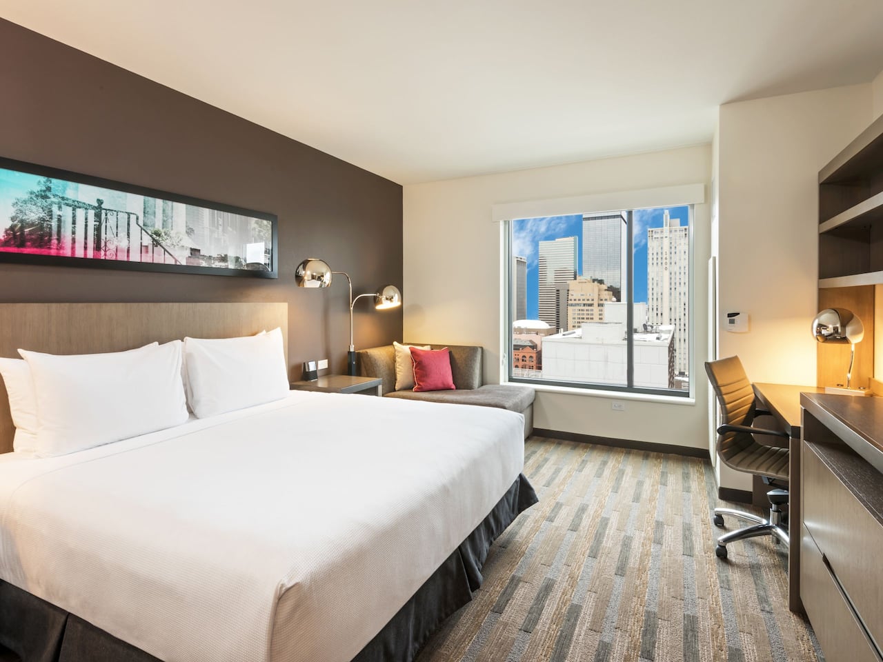 Accessible King Studio Sleeping Area Hyatt House Denver / Downtown