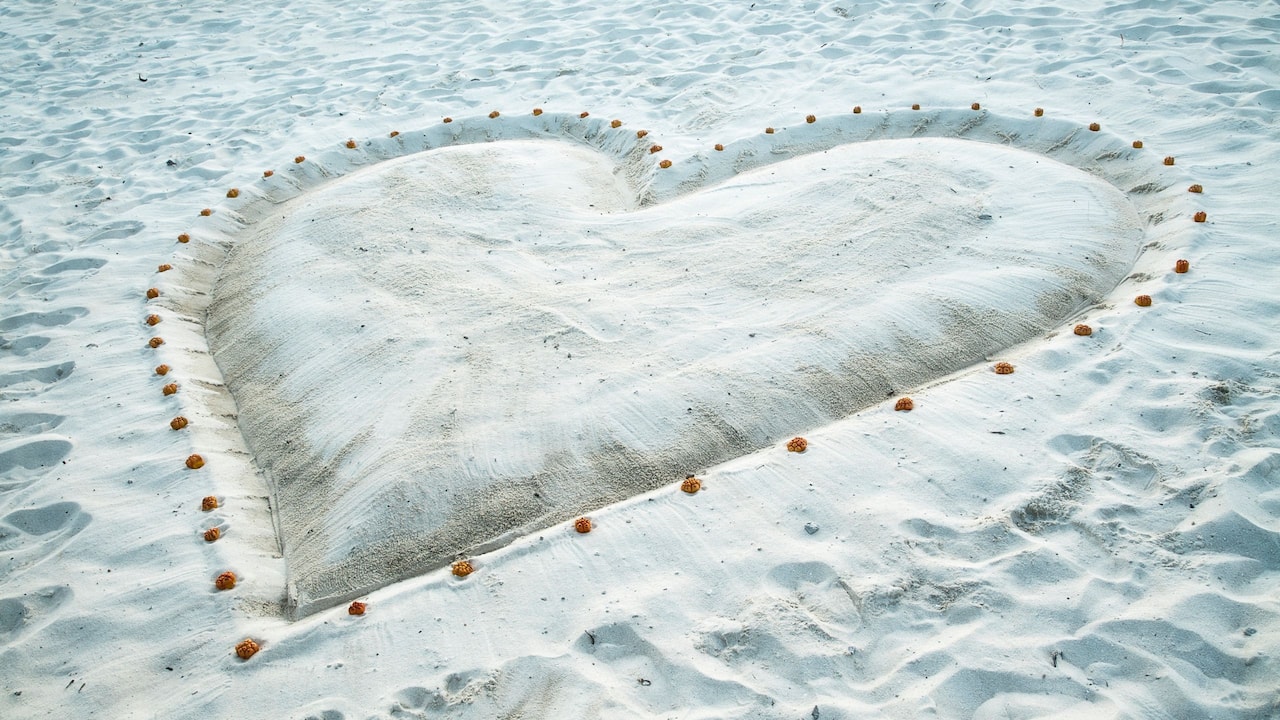 Wedding Heart on the Beach