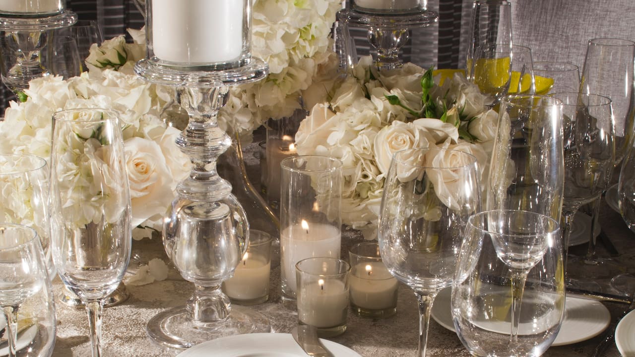 Table settings for an event