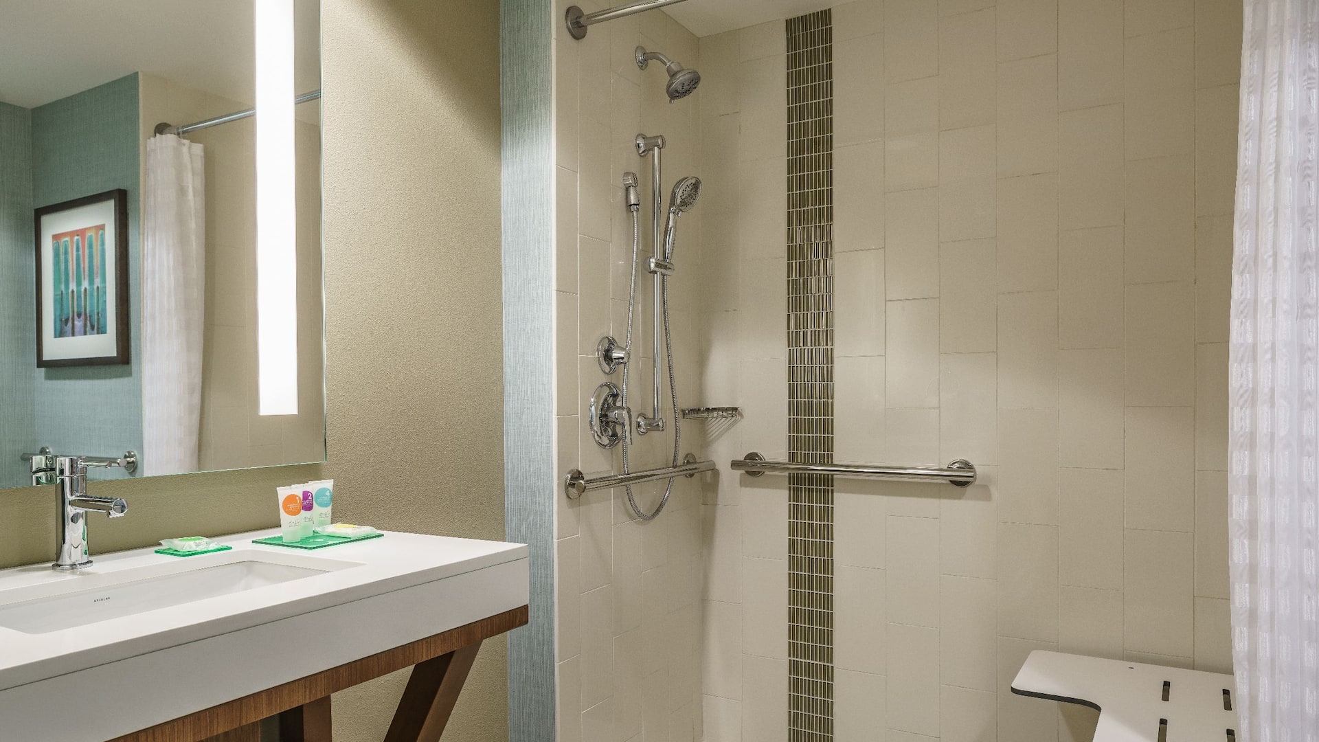 4 von 4 Hyatt Place Houston/Galleria ADA Bathroom with Shower