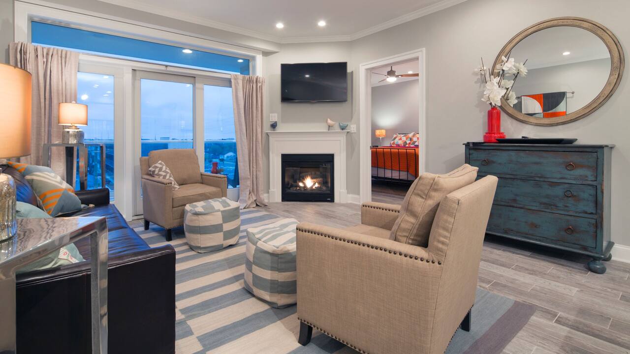 Condo Living Area at Hyatt Place Dewey Beach