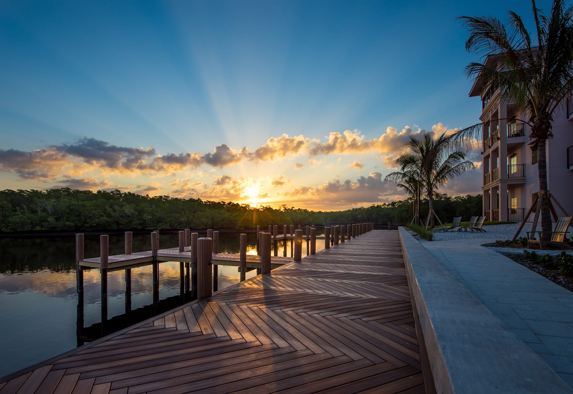 Hyatt House Naples/5th Avenue Dock Sunrise