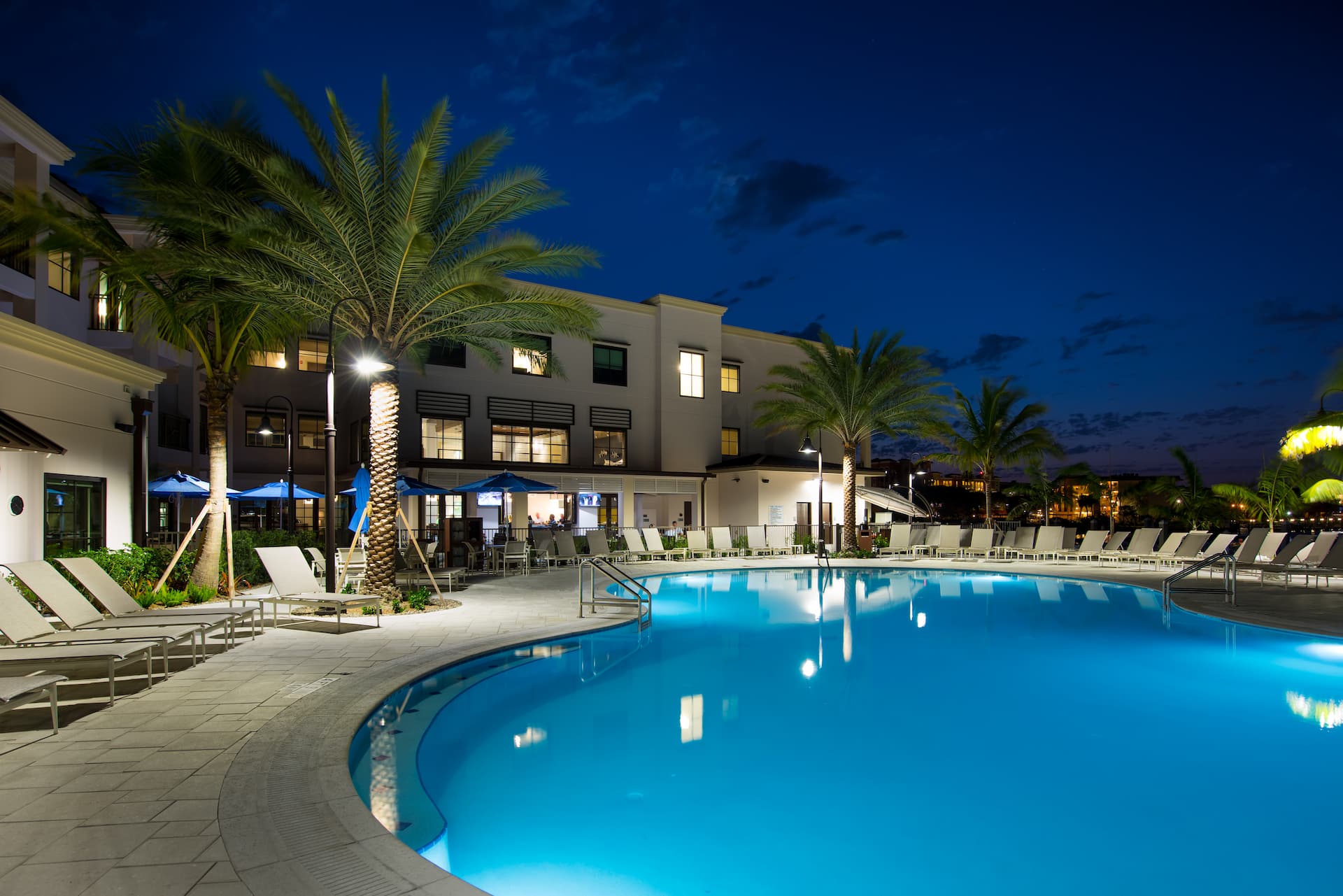 Hyatt House Naples/5th Avenue Pool Night