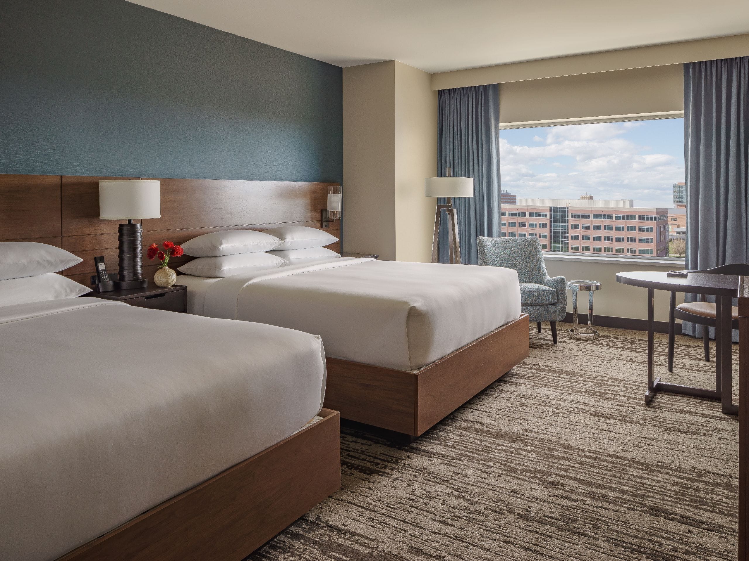 Aurora, CO hotel room with two queen beds at Hyatt Regency Aurora-Denver