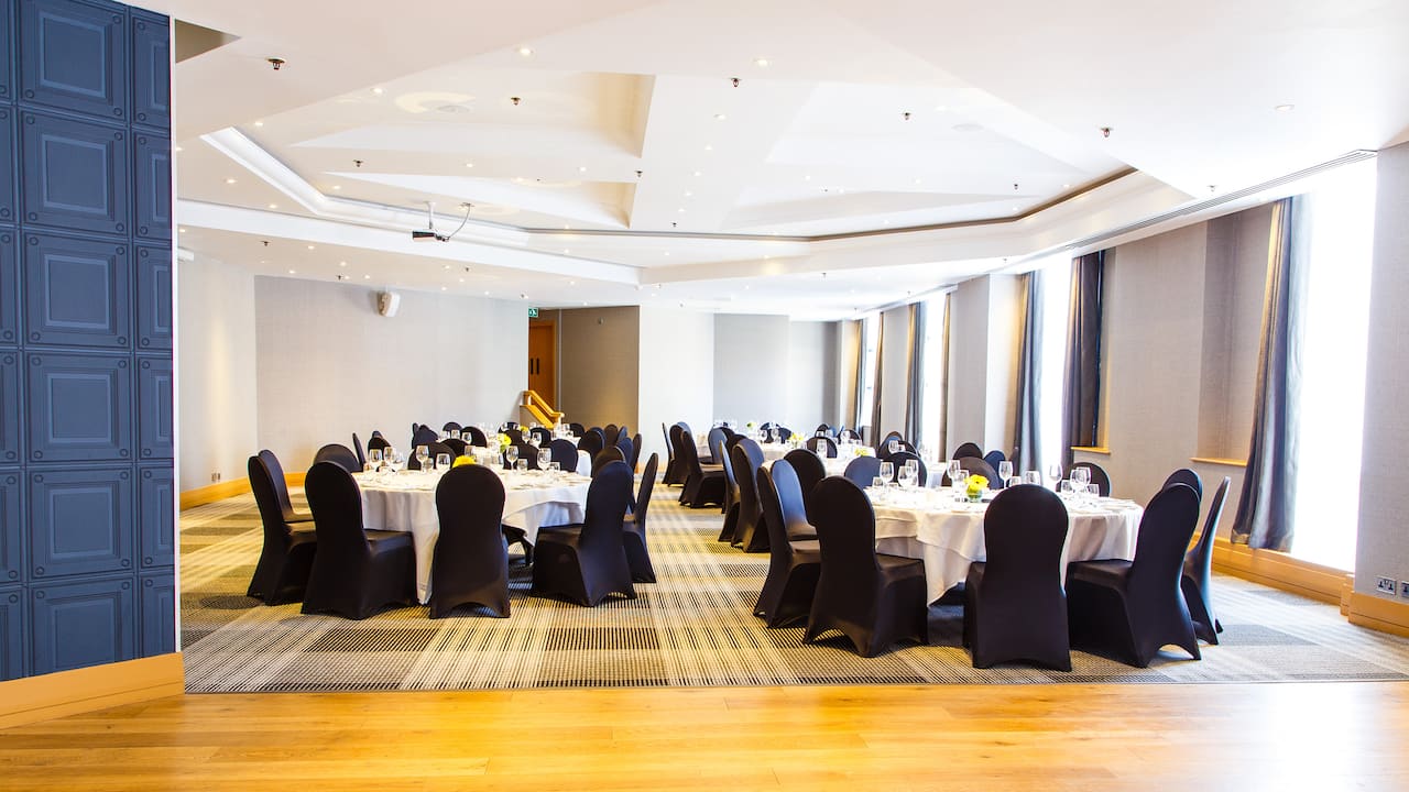 Banquet set up for event at Hyatt Regency Birmingham