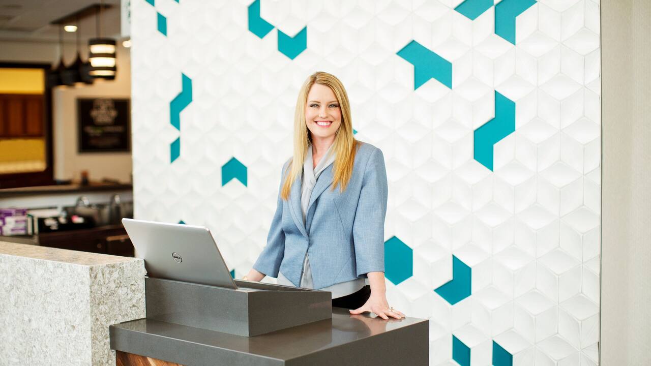 Front Desk with Hostess