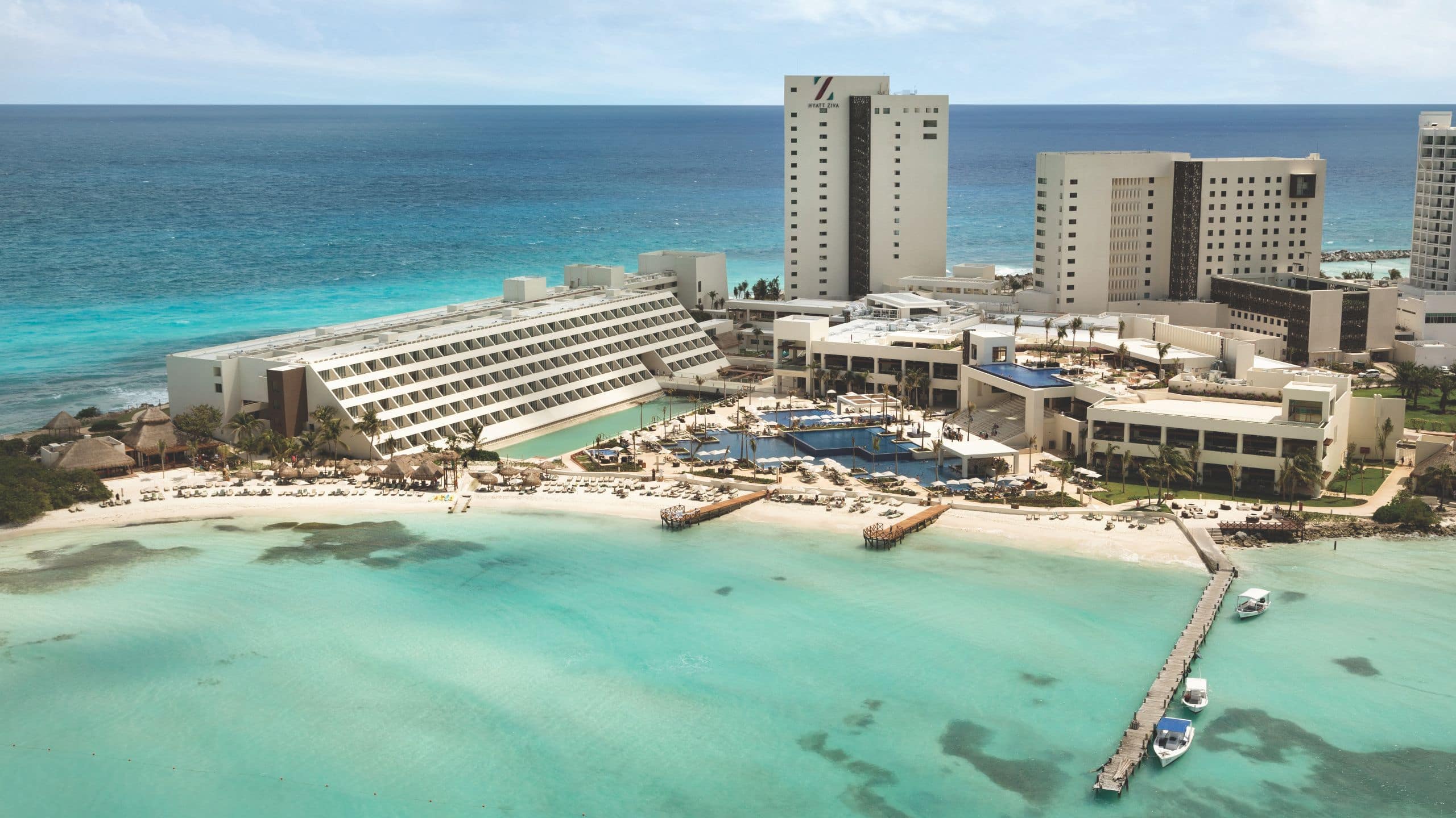 Hyatt Ziva Cancun P163 Aerial View North