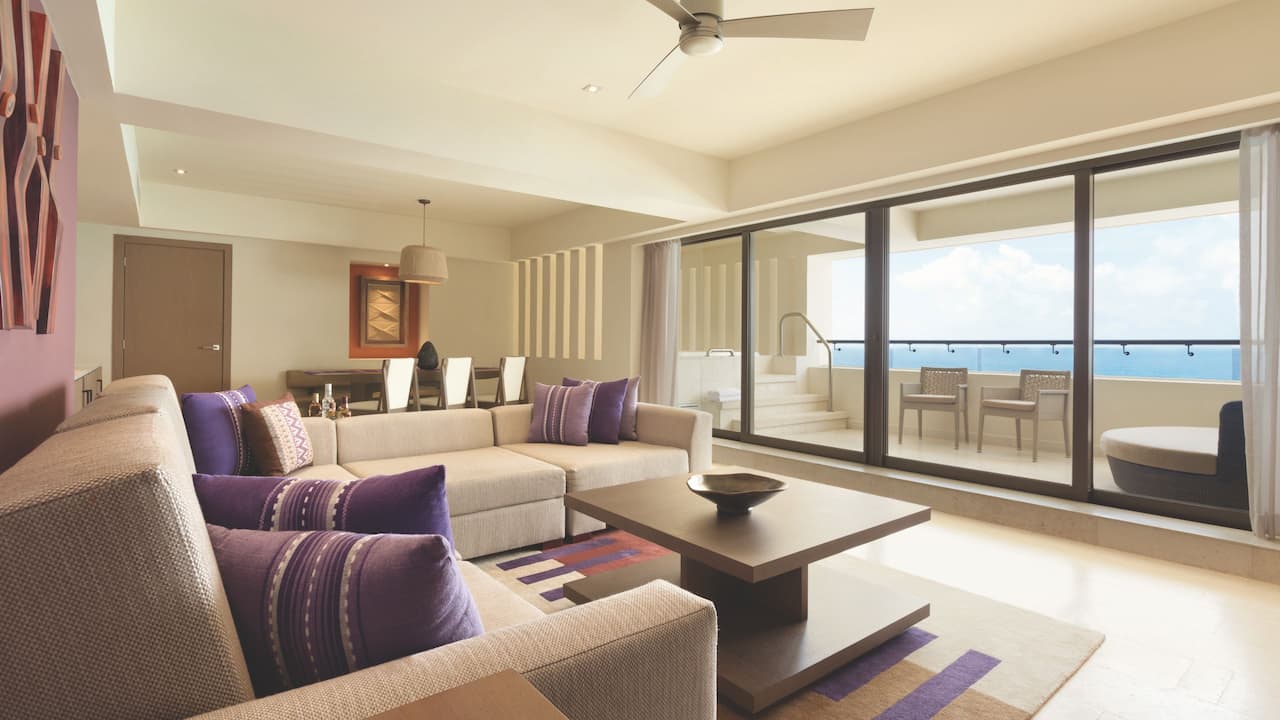 Ziva Club Oceanfront Master Suite Living Room