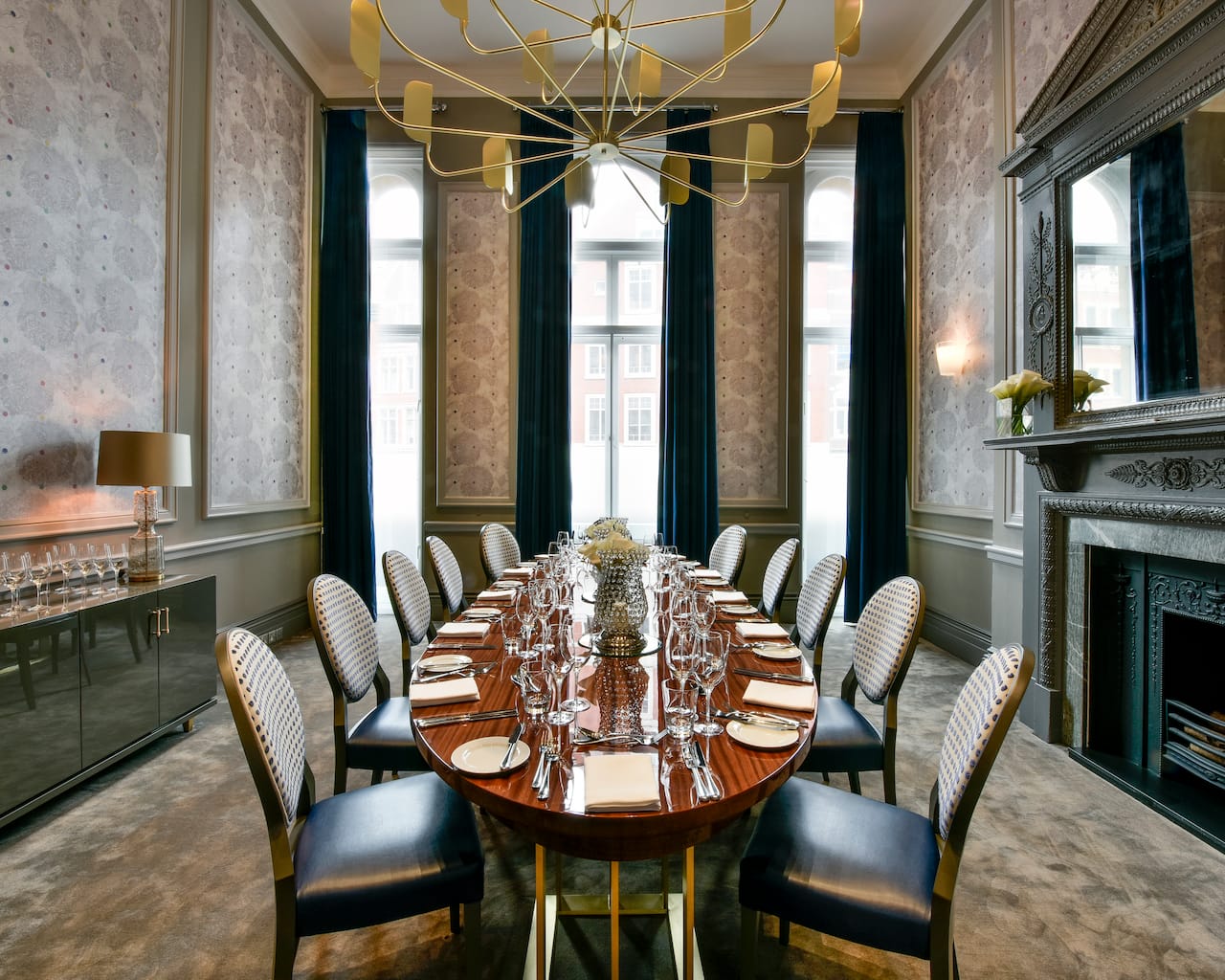 Meeting room for private dinner at Andaz London Liverpool Street
