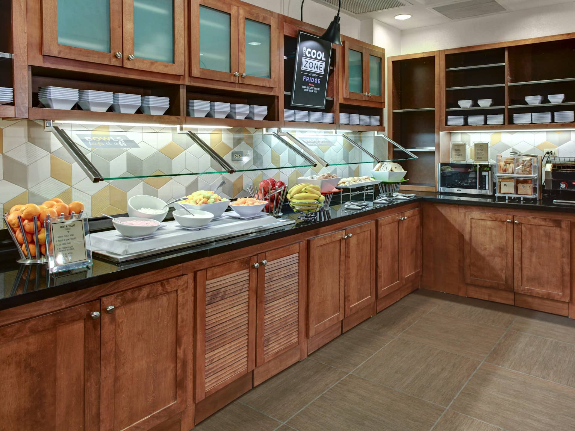 Lobby Breakfast Buffet Setup Cold Sation Fruit Yogurt
