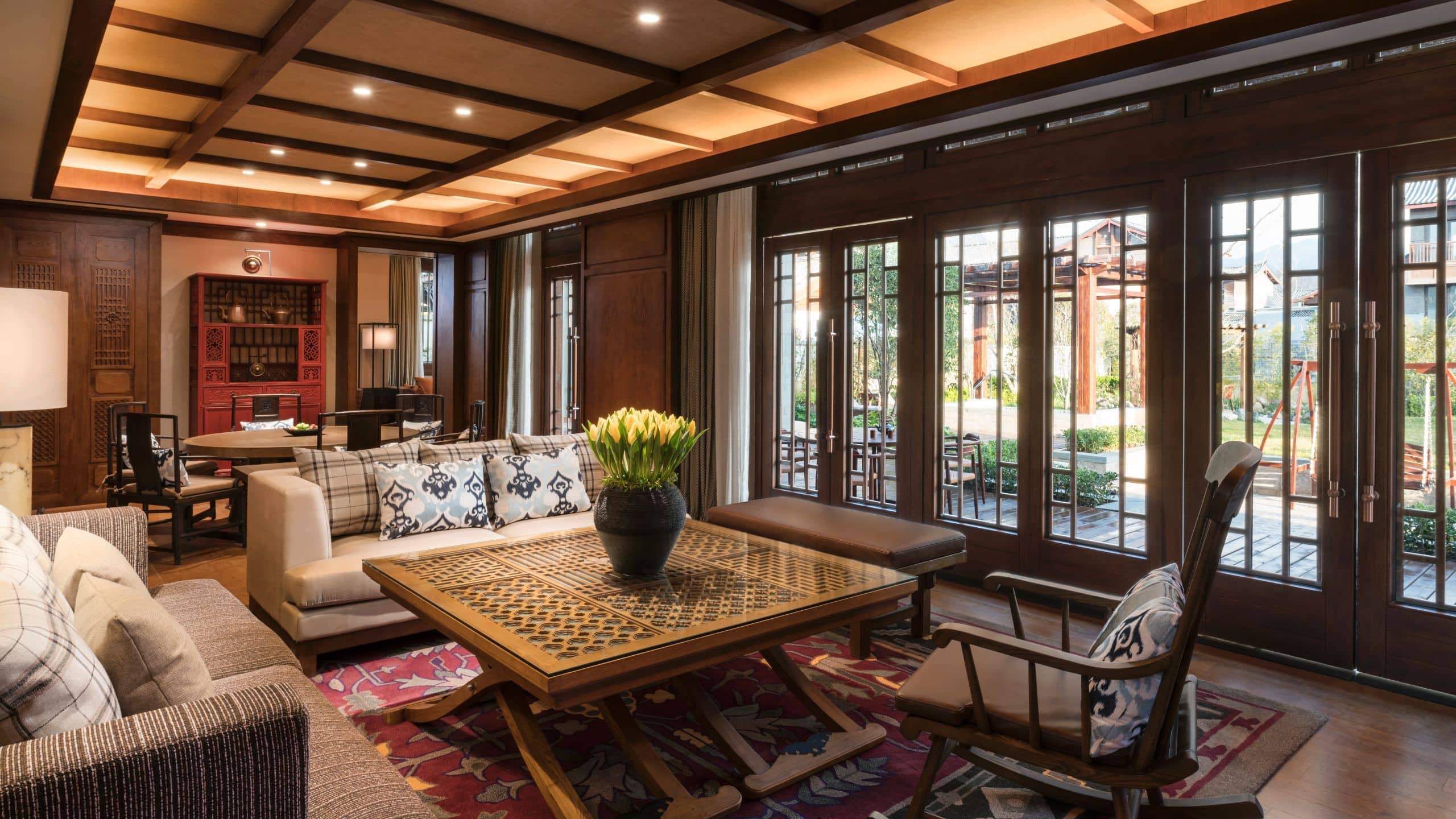 3/3 Jinmao Hotel Lijiang City Hotel Three Bedroom Villa Living Room
