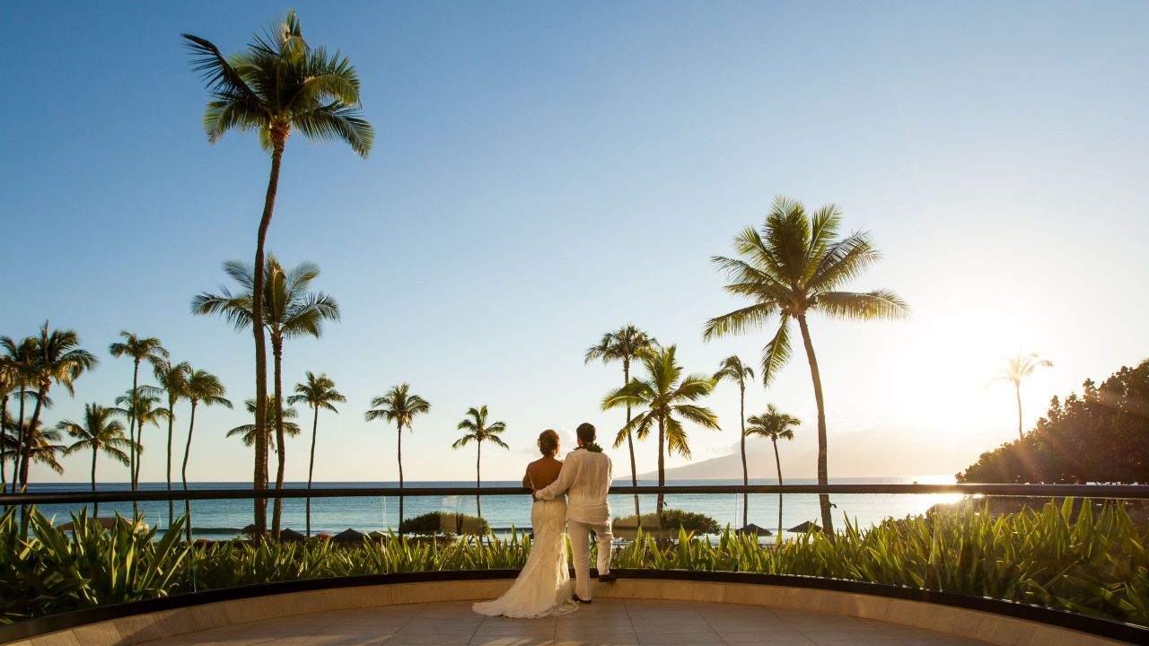 Beach Weddings In Maui Hyatt Regency Resort And Spa Wedding Lookout
