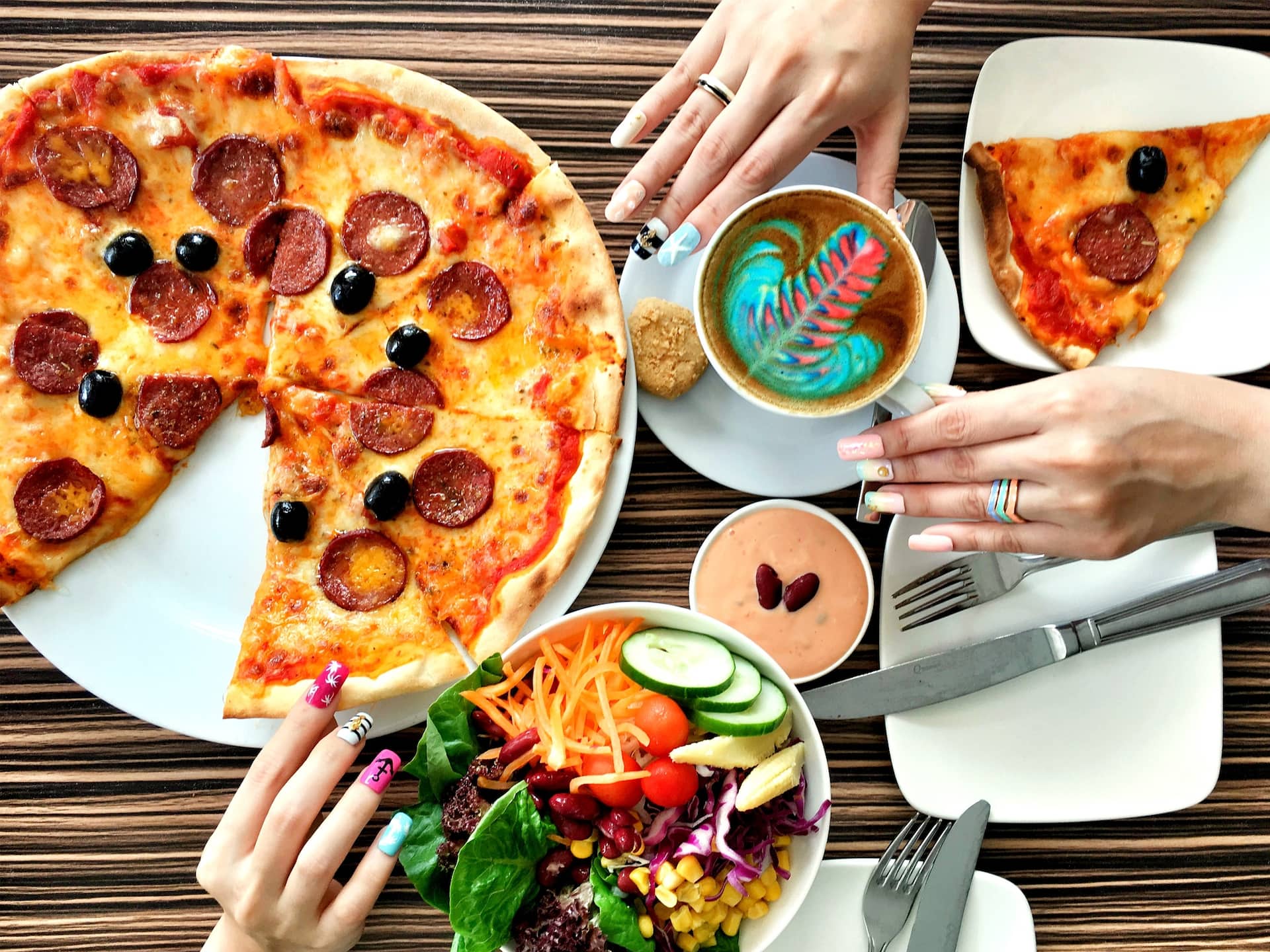 Hyatt Regency Kinabalu Mosaic Rainbow Latte Pizza