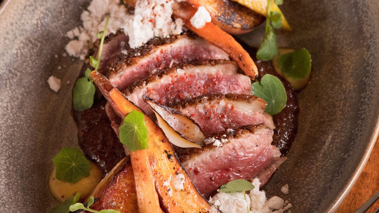 Duck dish at Pacific Edge