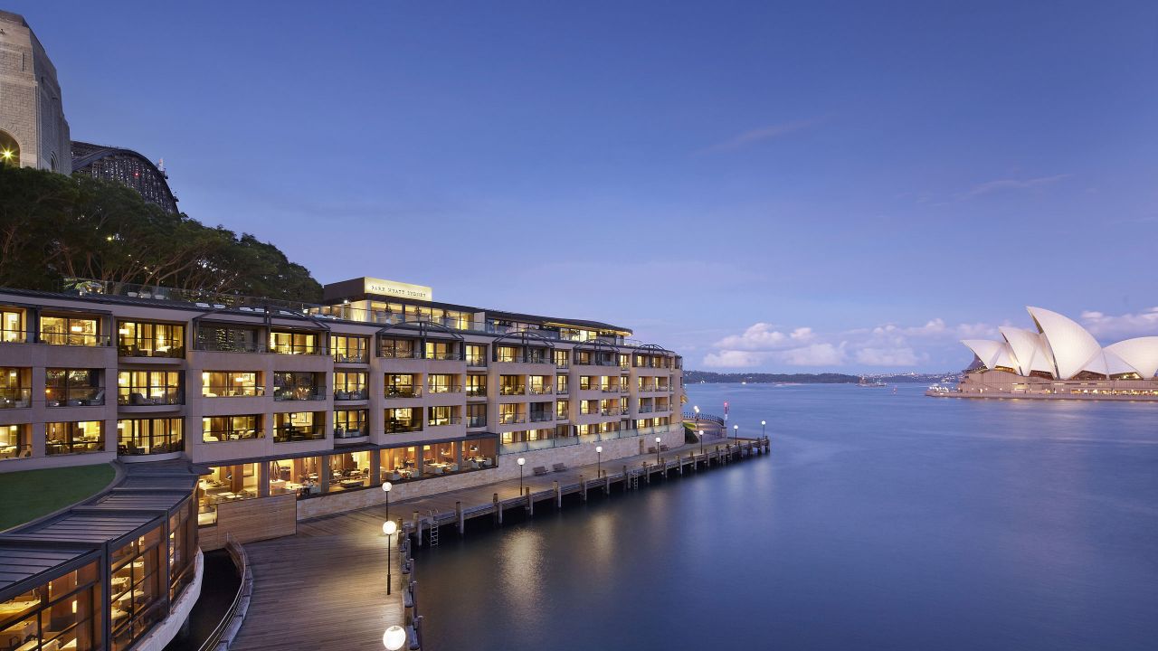 Hotel exterior with Opera House 