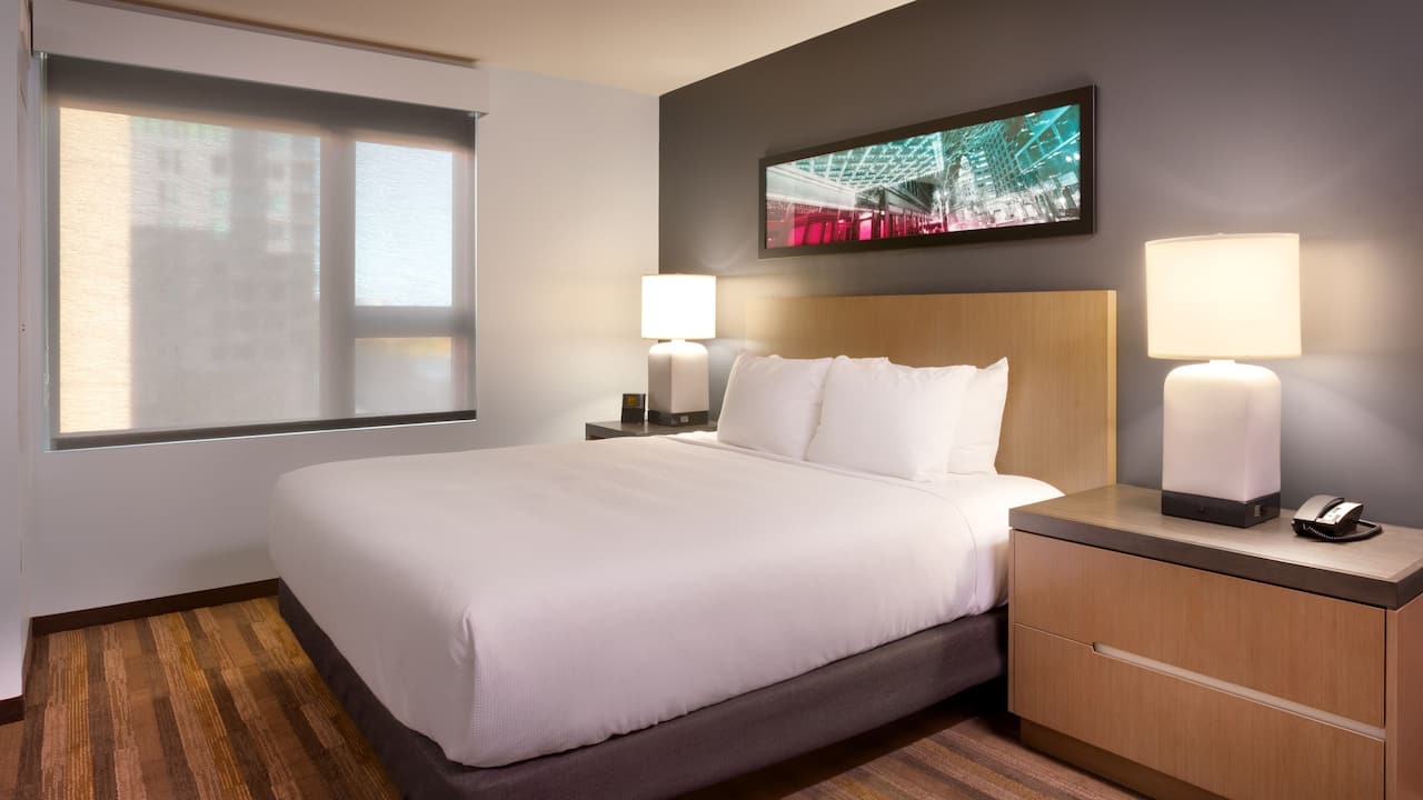 Hotel Downtown Portland with One Bedroom King Suite at Hyatt House Portland Downtown