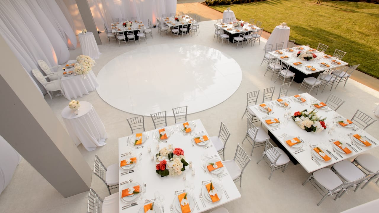Wedding Courtyard Aerial