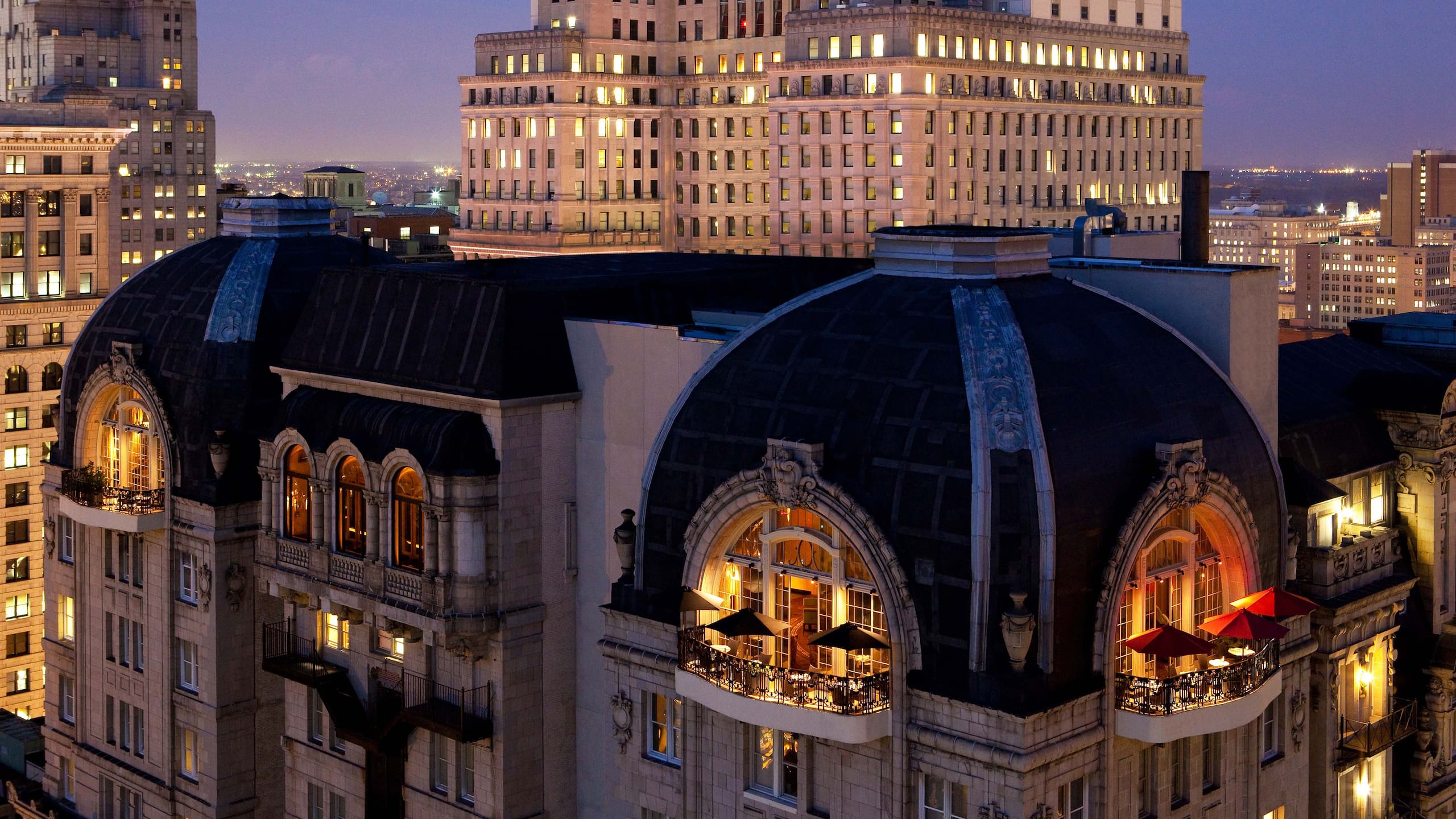 The Bellevue Hotel Balconies with City View