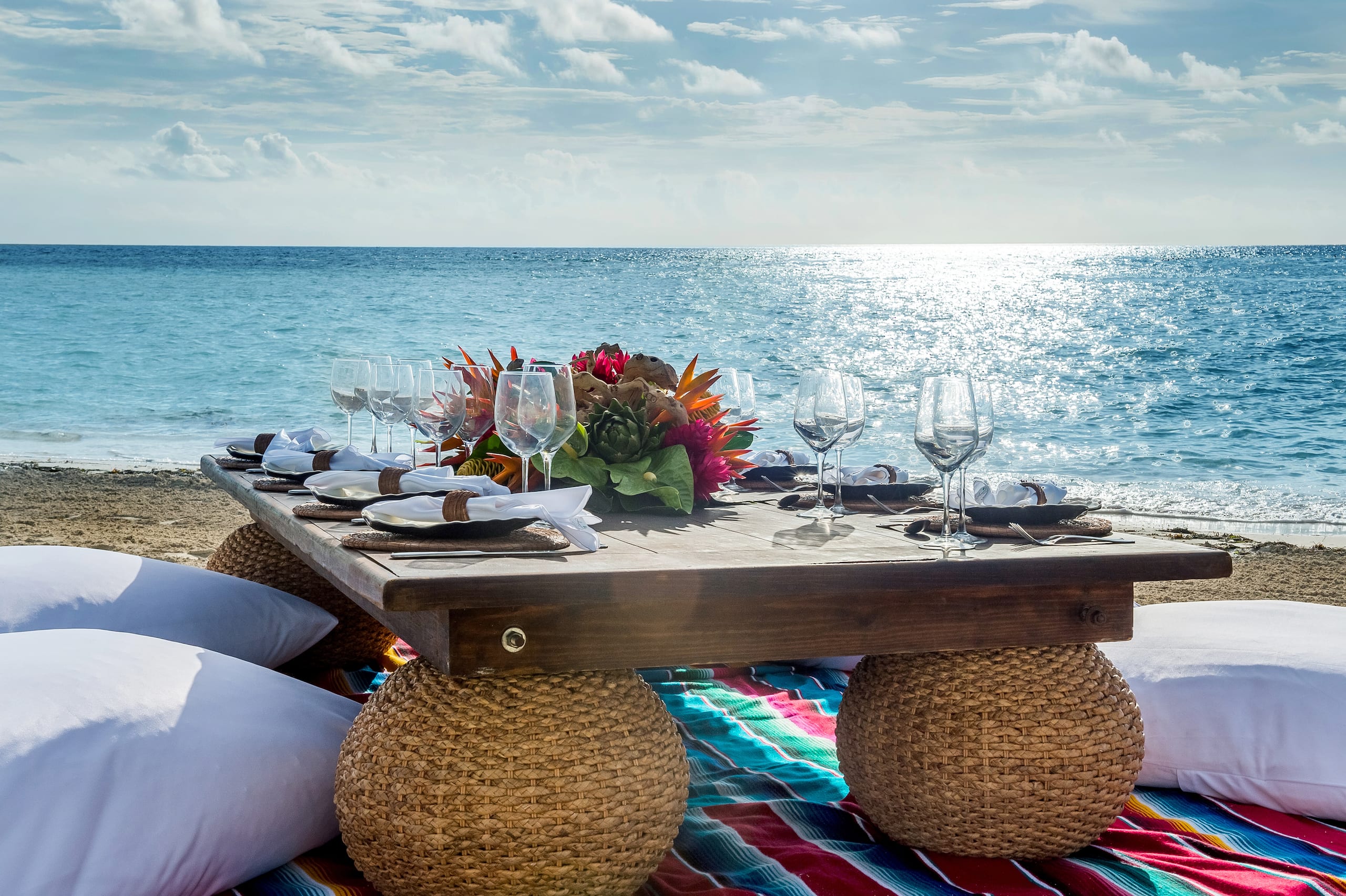 Andaz Mayakoba Resort Riviera Maya Beach View Setup