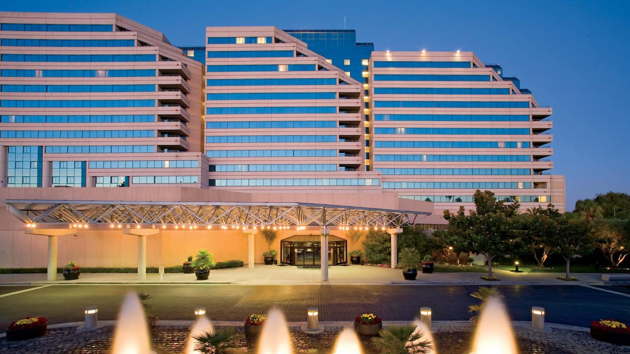 Bay area wedding venue building in Santa Clara at Hyatt Regency Santa Clara