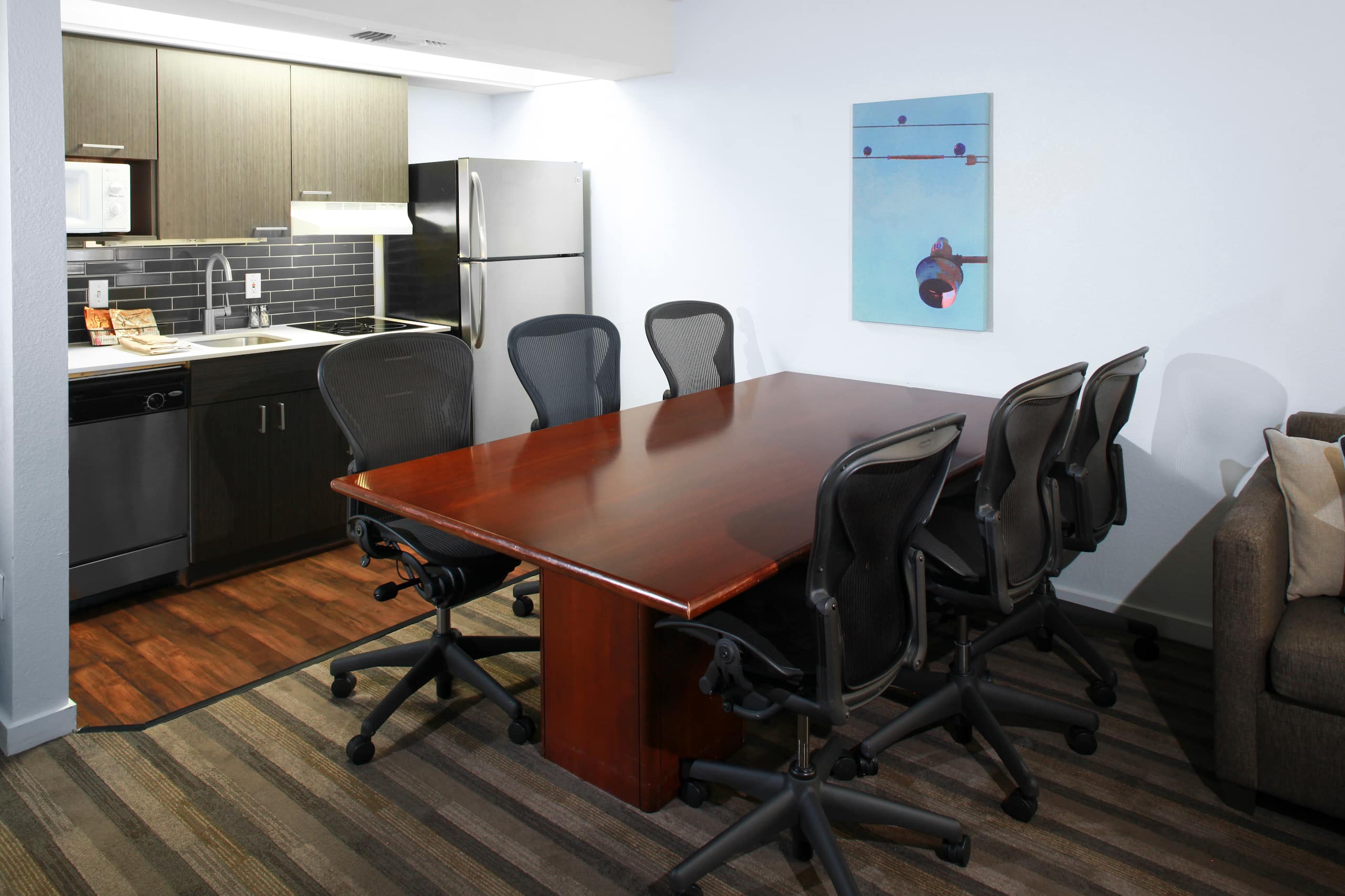 Extended Stay Hotel Whippany NJ - Hyatt House Morristown P042 Suite King One Bedroom Conference Room Kitchen.16x9