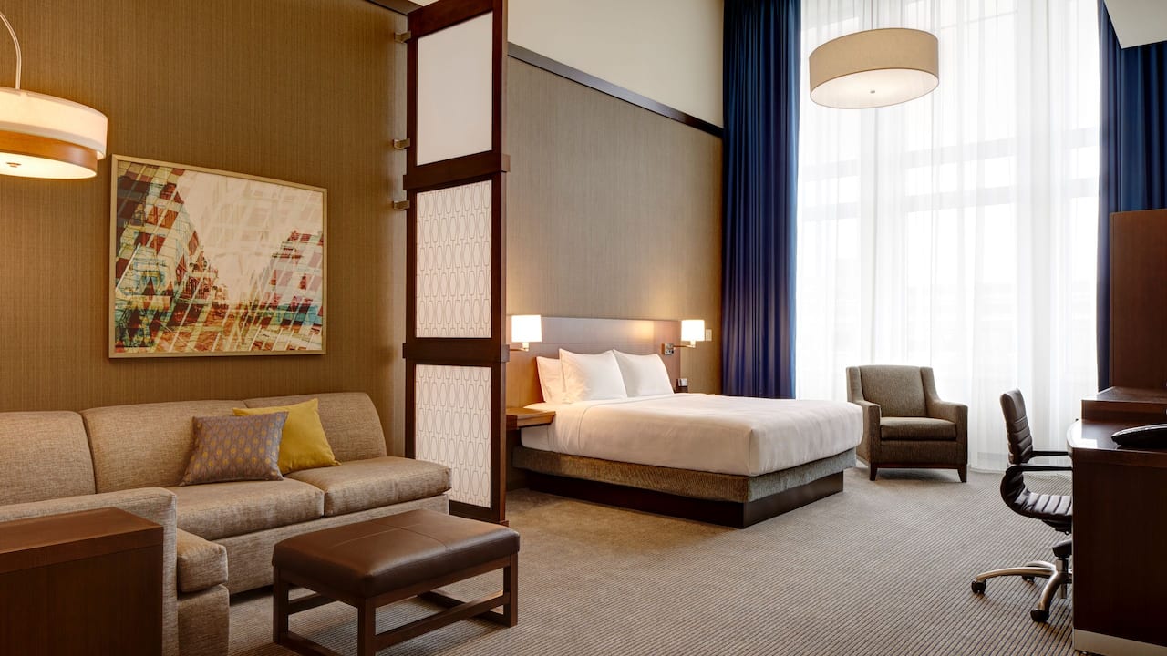 king bedroom with sofa bed