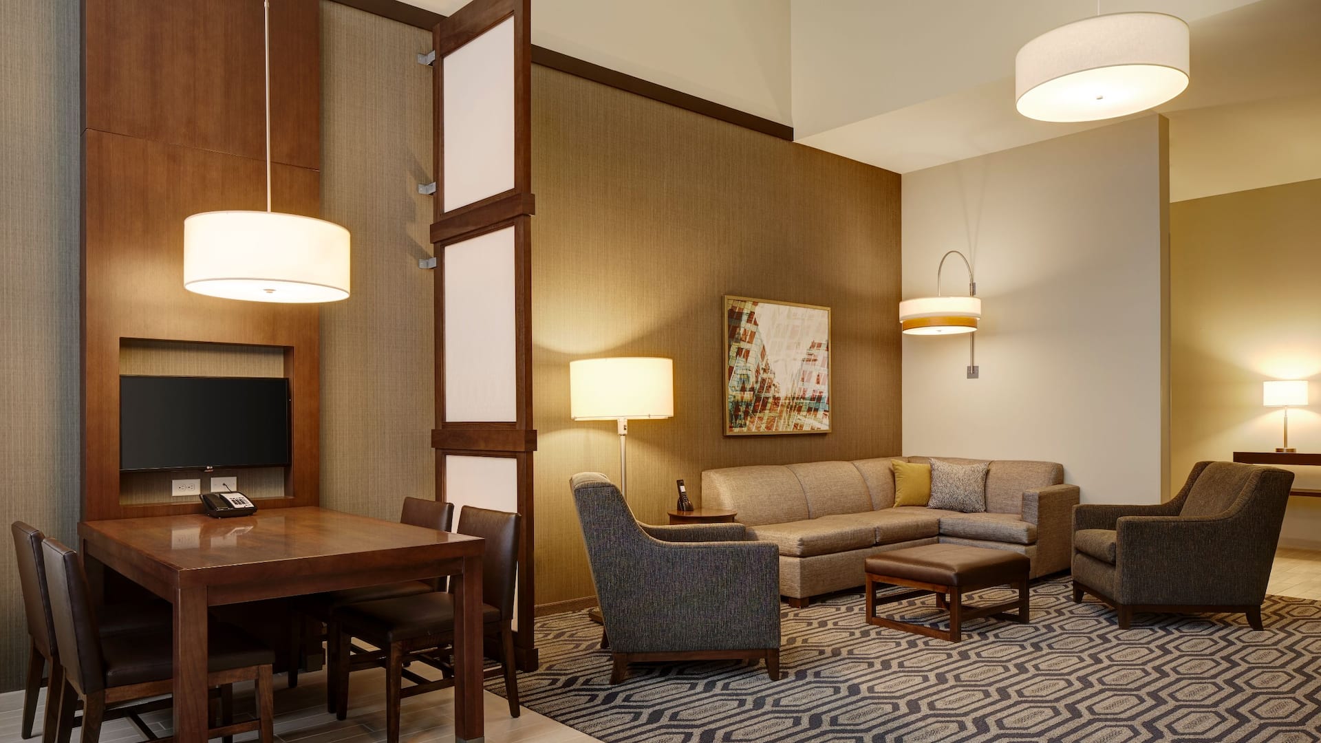 Hyatt Place St. Paul/Downtown One Bedroom Suite Living Area