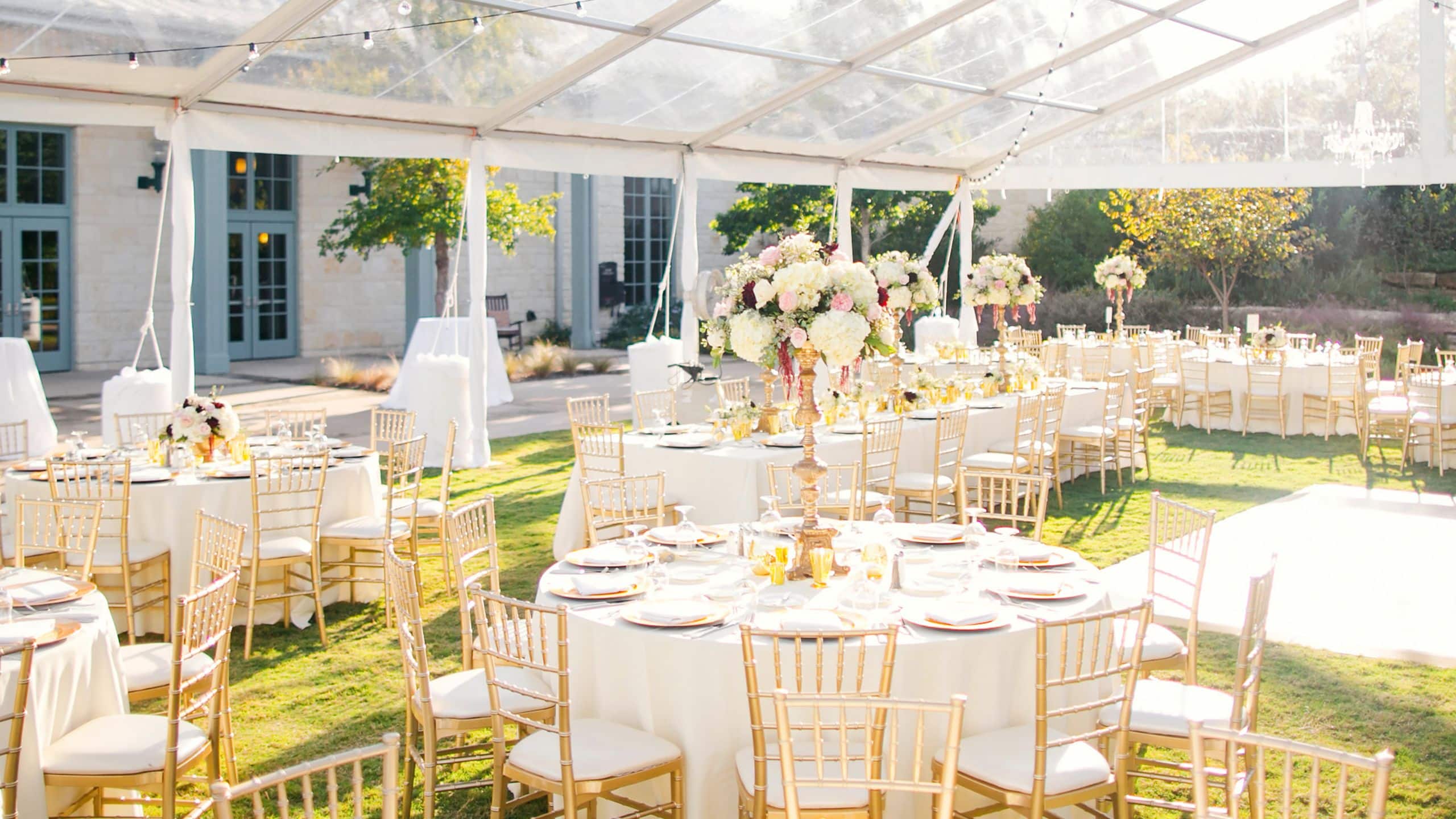 Hyatt Regency Hill Country Resort and Spa Weddings Independence Lawn Tent Vertical
