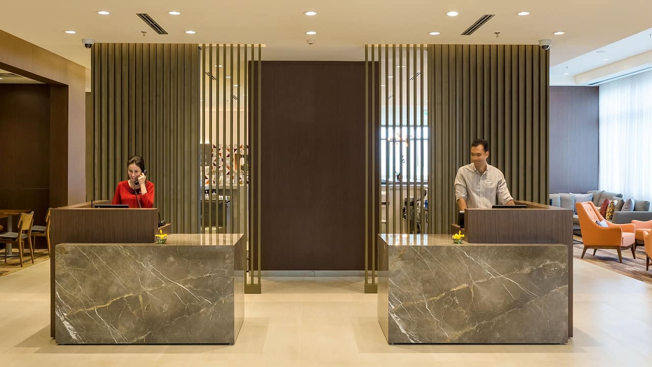 Lobby host stand