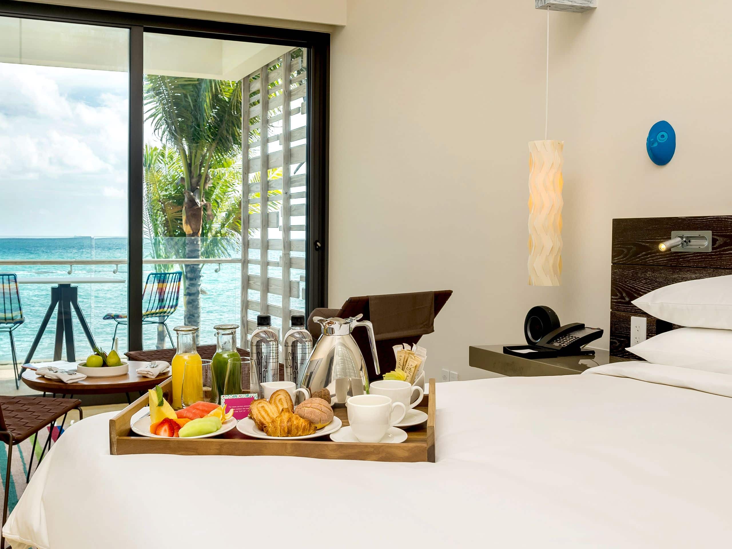 Andaz Mayakoba Resort Riviera Maya Ocean Front Studio Breakfast In Bed