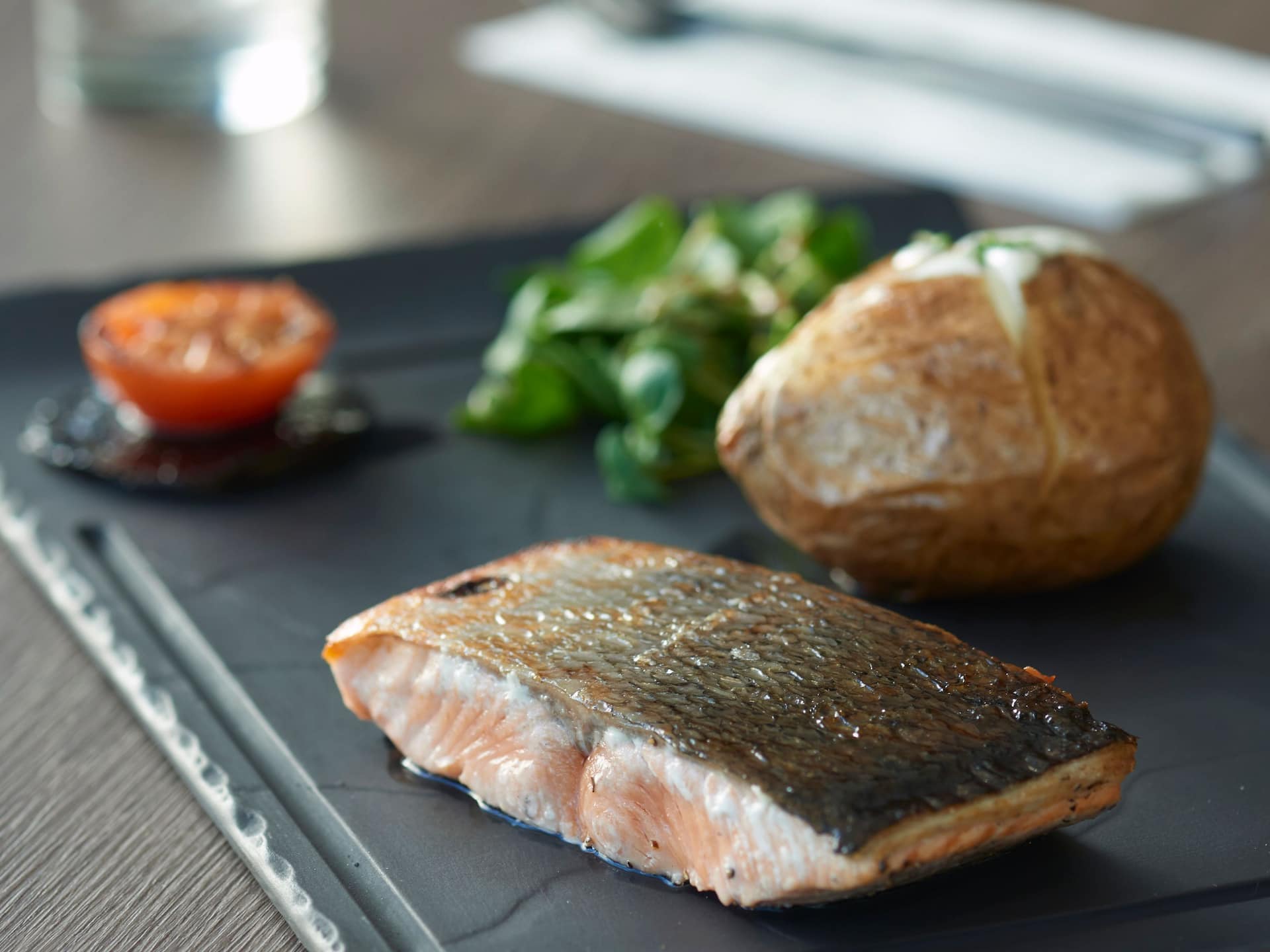 Hyatt Place London Heathrow Airport Dining Cafe Salmon