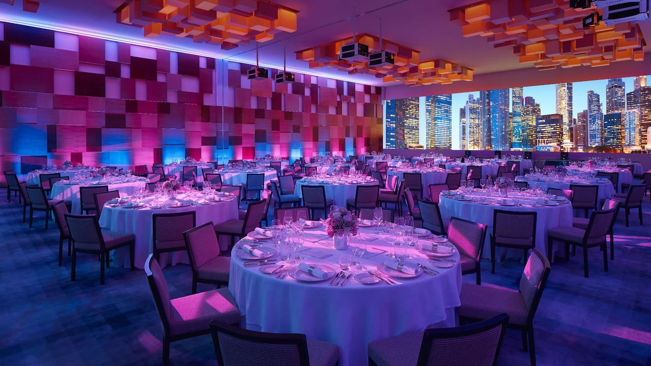 Grand Ballroom with Dramatic Light at The Grand Hyatt Hotel, Singapore