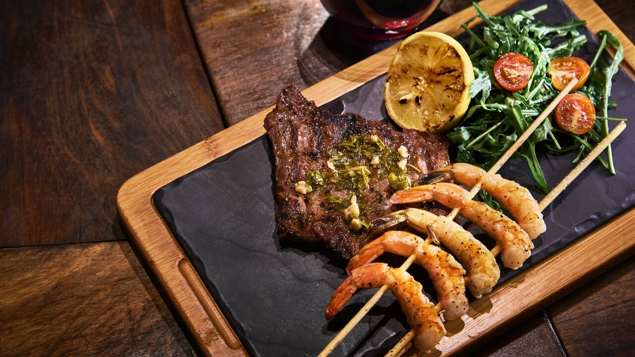 Carne Camarones Mendoza