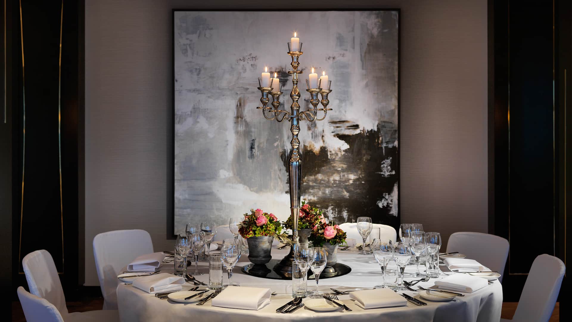 1 of 3 Festively set table in the Riverside meeting room at Hyatt Regency Cologne