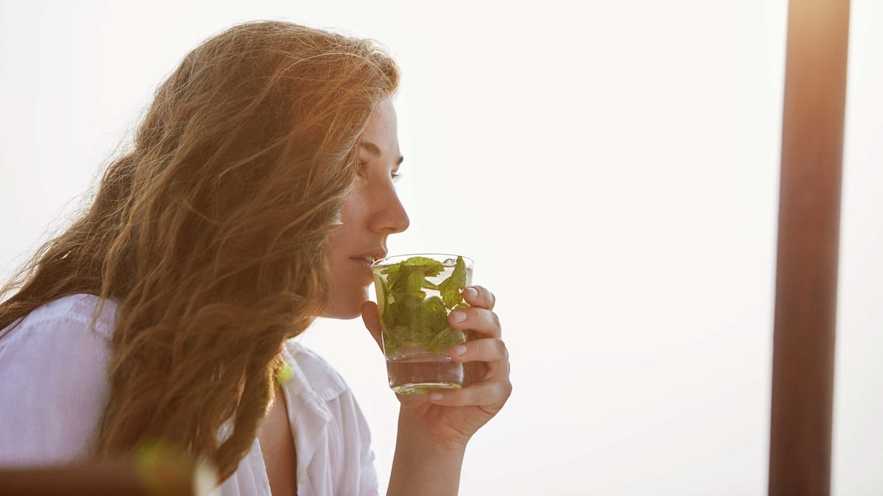 Woman with cocktail
